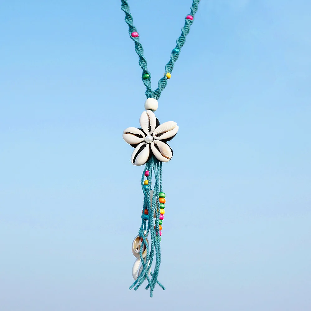 2020 Новый Плетеный красочный веревочный корпус Хризантема подвесное ожерелье в