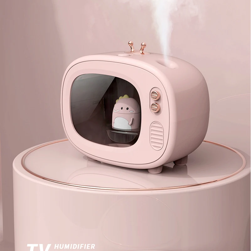 

Portable 400ml Humidifier Wireless Adroable TV Humidifier Aroma Diffuser USB Ultrasonic Air Humidificador with Atmosphere Lamp
