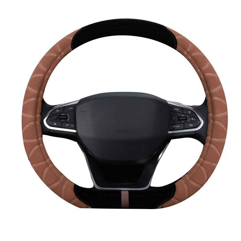 

2021 New Winter 6 Colors Plush D-type steering wheel cover M size for Outer Diameter of Steering Wheel 37-38cm 95% Cars Non-slip