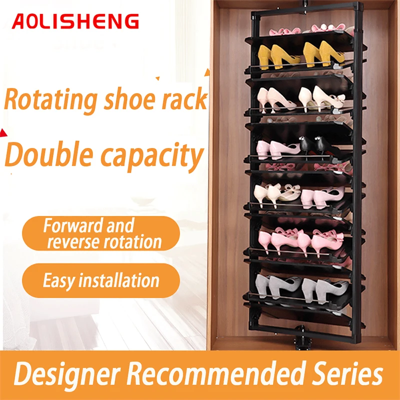 Вращающаяся на 360 градусов стойка для обуви AOLISHENG бытовая Многоуровневая