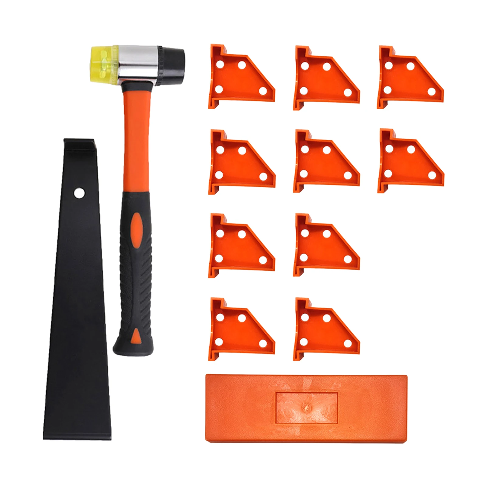 

Portable Pull Bar With Spacers Non Slip Grip Tapping Block Hand Tool Laminate Professional Wood Flooring Installation Kit Mallet