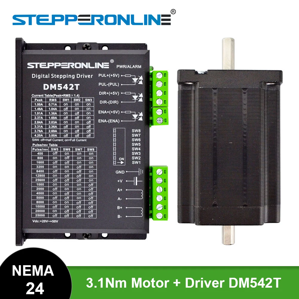 1 Ось CNC Комплект 3. 1нм/439 унций. В Nema 24 шаговый двигатель и драйвер мельница
