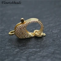 baroque pave cz zircon beads lobster clasp fasteners diy jewelry makings necklace bracelet chain accessory supplies 10pcs