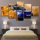 Без рамки Subaru синий спортивный автомобиль 5 шт. настенный художественный холст печать плакаты картины масляная живопись гостиная домашний декор картины