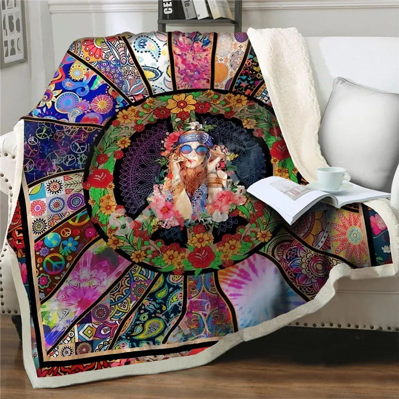 

Gorgeous Flower 3D Printed Plush Fleece Blanket Adult Fashion Quilts Bedding Home Office Washable Kids Girls Gift Sherpa Blanket
