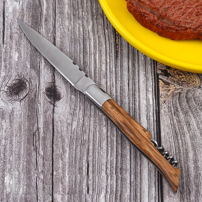 Деревянная ручка складной нож ручной работы карман носить ножи Портативный