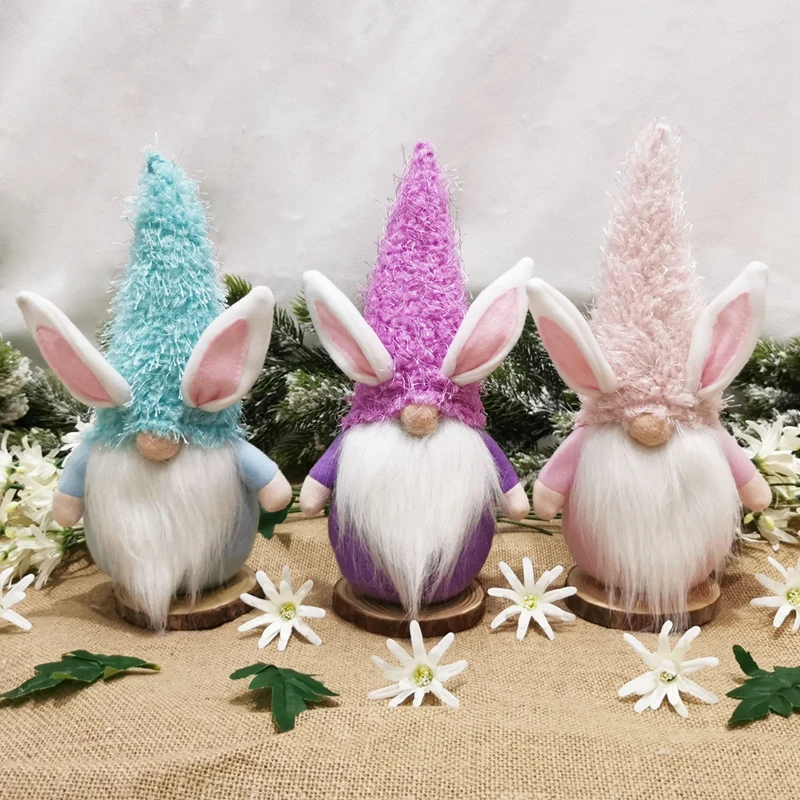 

Пасха гномов эльф куклы пасхальные украшения для дома 2021 Happy Easter Bunny детская Подарочная кукла орнамент пасхальное гномик кукла вечерние пос...