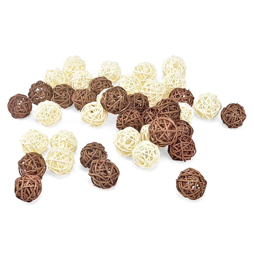 50 шт. декоративные Ротанговые шарики для рождественской елки 3 см|Украшения