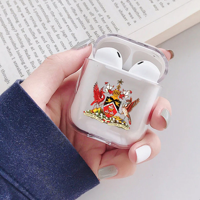 

National coat of arms of Trinidad Tobago Earphone Case For Apple AirPods 1 2 Soft TPU Transparent Cover For Airpods Accessories