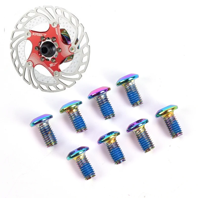 12 шт./компл. M5x10mm Титан горного велосипеда Сверхлегкий тормозной ротор винт Бетти