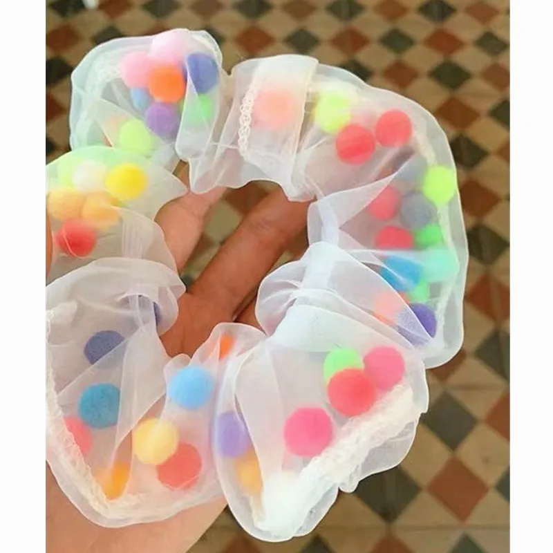 

Hair Rope Hairs Ring Accessories Rubber Band 2021 Summer High-end Fashion New Ball Large Intestine Fresh Cute Wind Tie