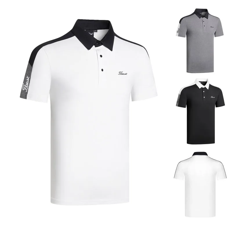 

New Golf Wear Golf Men's 4-color Short-sleeved T-shirt Polo Shirt Outdoor Sports Breathable Quick-drying Top Golf Shirts