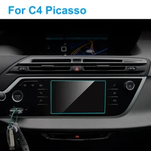 For Citroen C4 Picasso Car GPS Navigation Tempered Glass Film HD Clear Media Touch Screen Protector Auto Interior Accessories