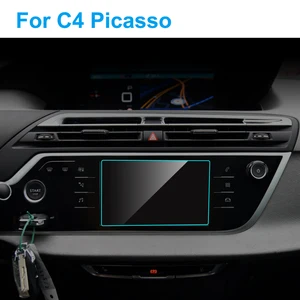 for citroen c4 picasso car gps navigation tempered glass film hd clear media touch screen protector auto interior accessories free global shipping