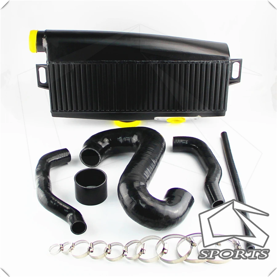 Новый комплект интеркулера с верхним креплением черный силиконовыми шлангами