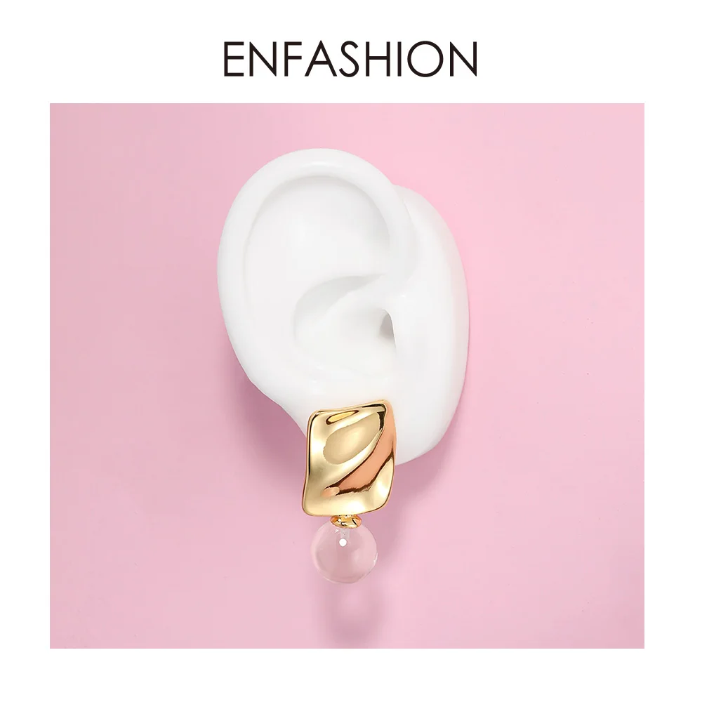ENFASHION капли воды форма Кристалл Висячие серьги для женщин милые геометрические висячие серьги, ювелирные изделия Kolczyki EC191064