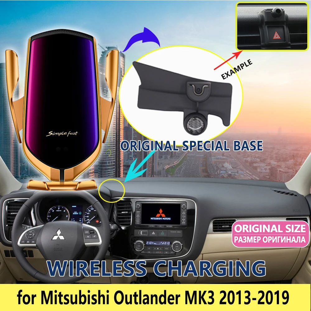 

Car Mobile Phone Holder for Mitsubishi Outlander MK3 2013~2019 Telephone Stand Bracket Air Vent Accessories for iphone 2015 2016