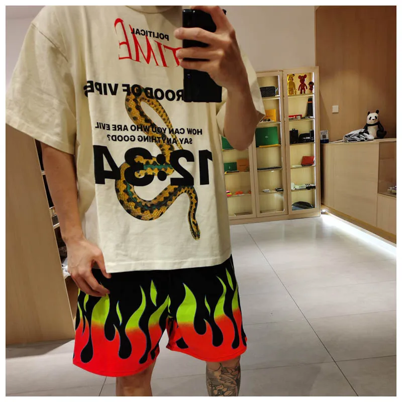 

Футболка Мужская/женская оверсайз с коротким рукавом, стильная ретро-футболка в стиле панк, с принтом змеи, ретро, RRR123