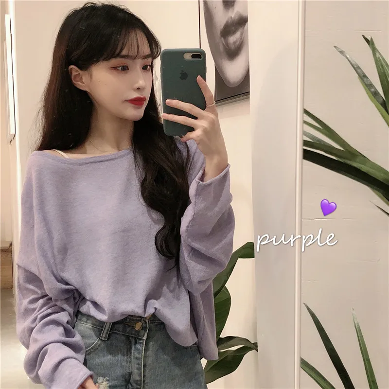 Женская хлопковая футболка с длинным рукавом повседневная Винтажная в стиле