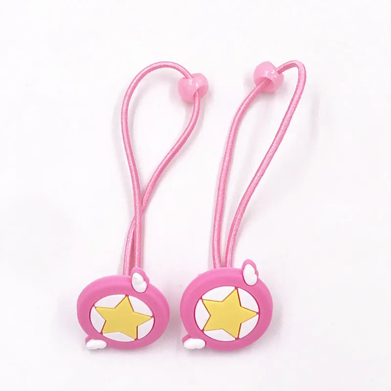 2-шт./набор эластичные резинки для волос со милыми карикатурными изображениями мороженого, Луны, кота-моряка Луны, иконки "Сейлор Мун", торта из ПВХ, головные уборы из нейлона с резиновыми веревками, аксессуары.