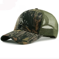 ht3180 baseball cap spring summer hat caps for men women camouflage breathable trucker mesh cap unisex adjustable baseball hat