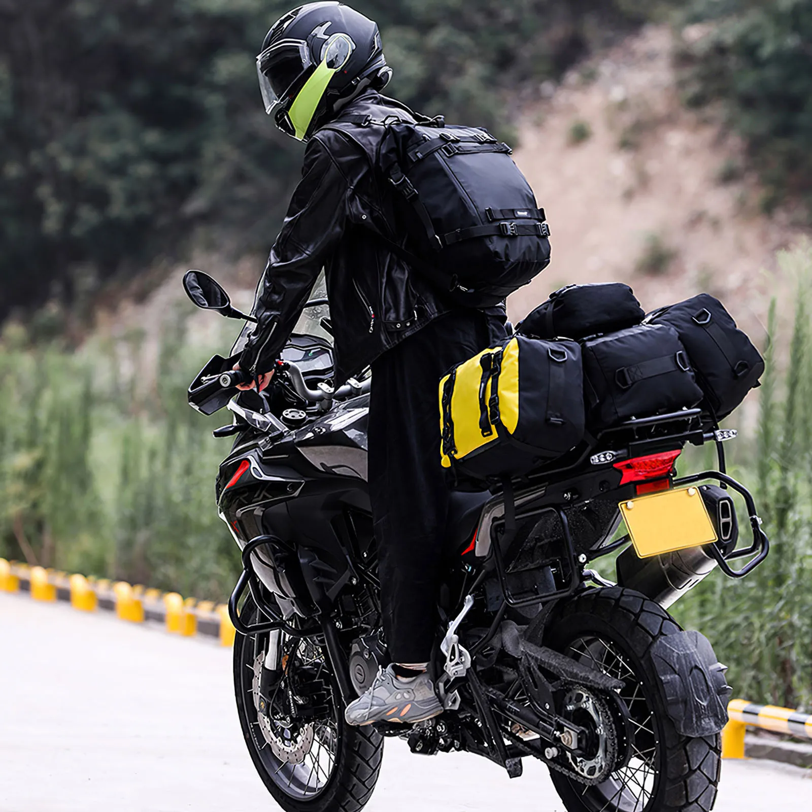 

Motorcycle Waterproof Tail Bags Back Seat Bags Travel Bag Motorbike Scooter Sport Luggage Rear Seat Bag Pack 30L