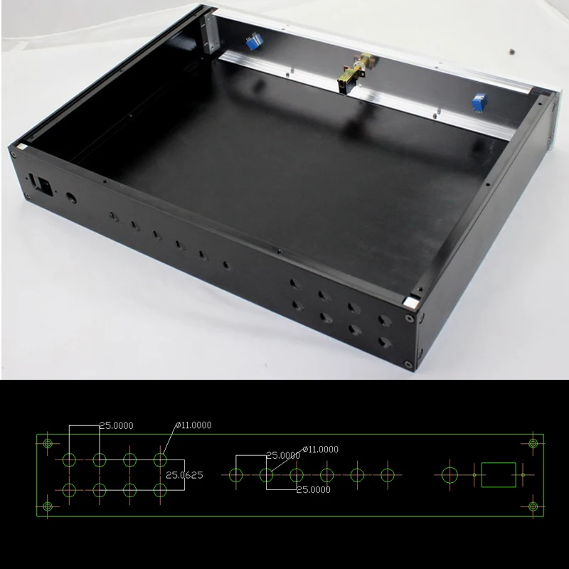 

Vogue 313*425*70 MM All Aluminum Amplifier Chassis Shell Diy Enclosure WA1 Tube Amplifier Preamp Amplifier Case Box House