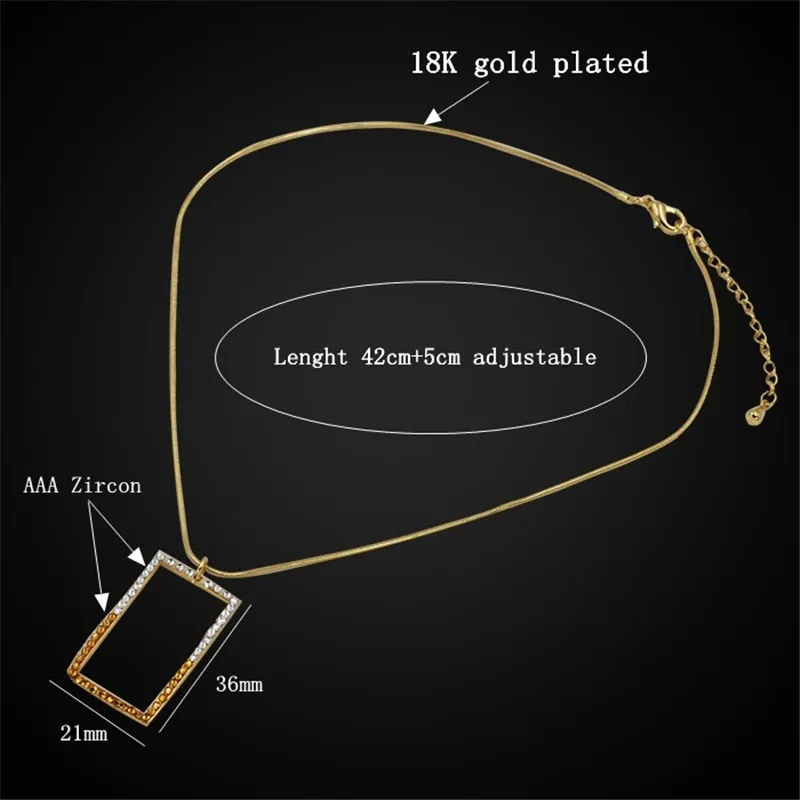 Женское Ожерелье чокер прямоугольной формы с фианитами|Ожерелья подвеской| |