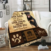 rottweiler 3d printed fleece blanket for picnic thick fashionable bedspread sherpa throw blanket drop shipping
