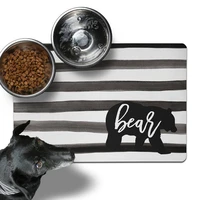 new design pet placemat non slip waterproof dog mat cat mat drinking feeding pet mat pu leather easy washing home dog placemat
