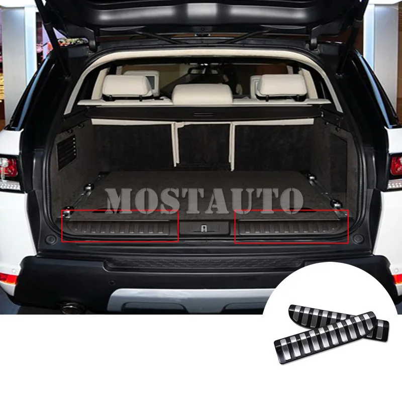 

Rear Bumper Cargo Door Sill Scuff Plate For Land Rover Range Rover Sport 2014-2018 2pcs Black/Silver Car Accessories Interior