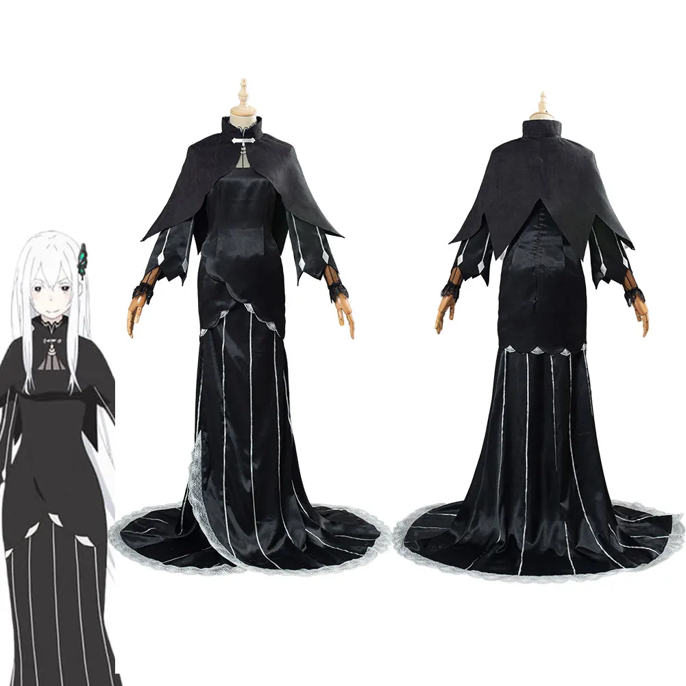 Костюм для косплея экидона Re: жизнь в другом мире черный наряд Хэллоуина