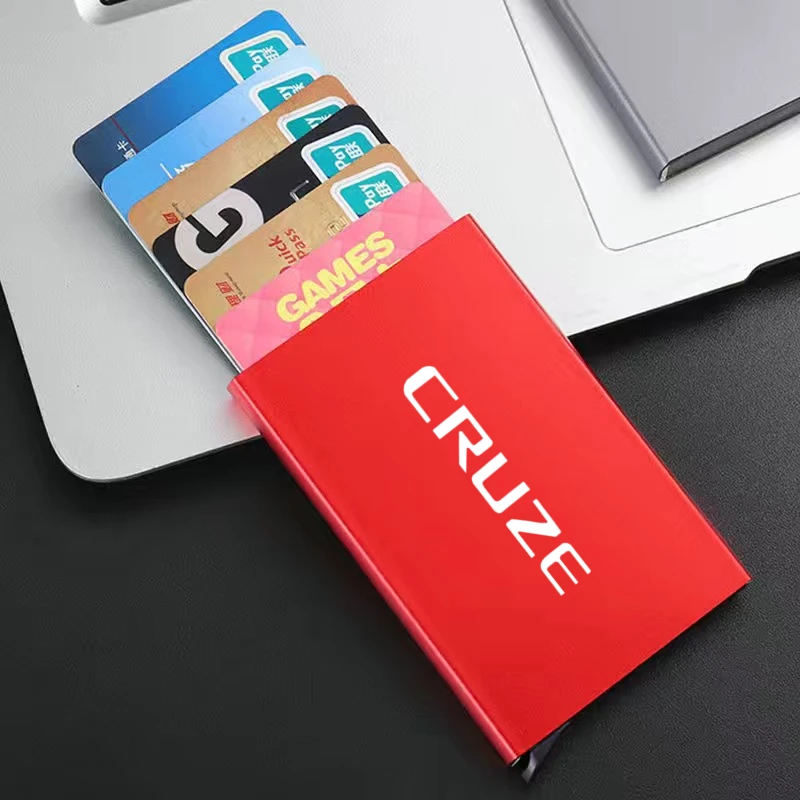 

Anti-theft Smart Holder Thin ID Card Holder Metal Bank Credit Card for Chevrolet Cruze MINI Business Auto Accessories