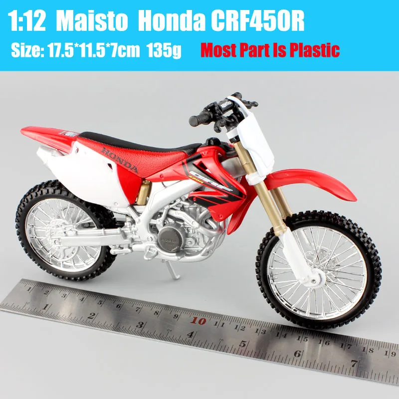 Maisto масштаб 1:12 Honda CRF450R Мотоцикл Внедорожный гоночный литая модель кроссового