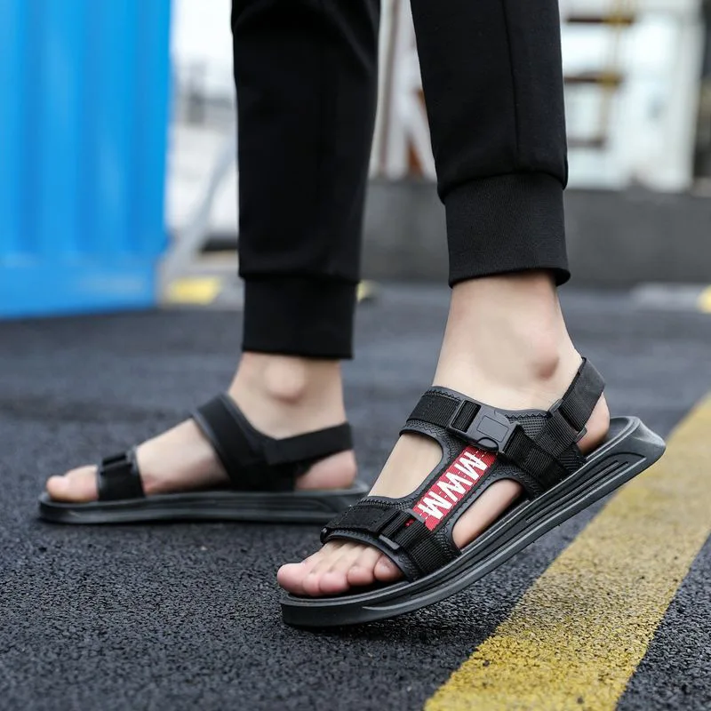 

2020 New summer breathable gladiator men's beach flat sandals outdoor shoes Roman men casual shoes flip flops NANLX26