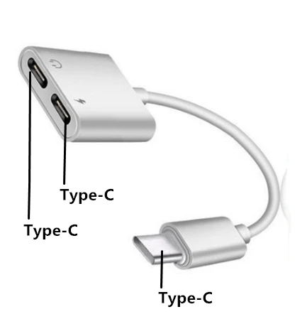 Dual Type-C White Usb type C до 3,5 мм разъем для наушников зарядный преобразователь USB адаптер для iPad Pro Pixel 3 3XL huawei P30 Mate20 Sumsung Note10 S9 10 - Цвет: Dual Type-C White