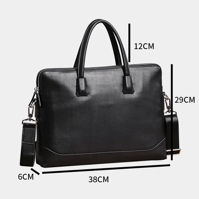 

AETOO Men's briefcases, first-layer leather business handbags, leather trendy shoulder bags, computer bags