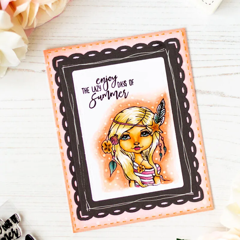 Кружевная прямоугольная рамка/трафареты для вырезания металла/трафареты