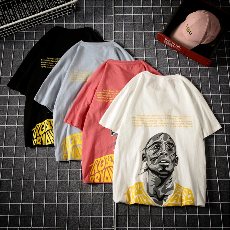 

BRYANT 24 T Shirt Men Clothing 2021 New Arrival 100% Cotton Memorial Kobe T-shirt Fashion Casual Harajuku Tshirt Unisex Tee Tops