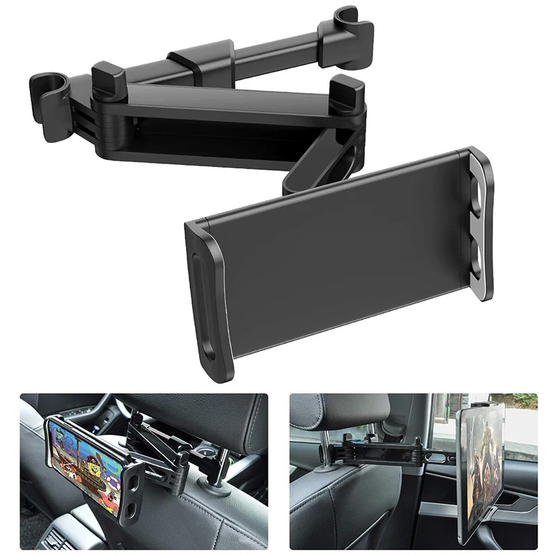 

Telescopic Car Rear Pillow Phone Holder 360 Degrees Rotation Tablet Car Stand Seat Rear Headrest Mounting Bracket 4-11 Inch New
