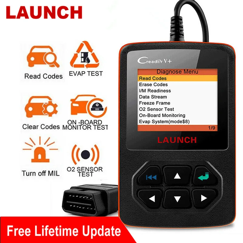 Считыватель кодов двигателя LAUNCH Creader V + OBD2 EOBD OBDII профессиональный