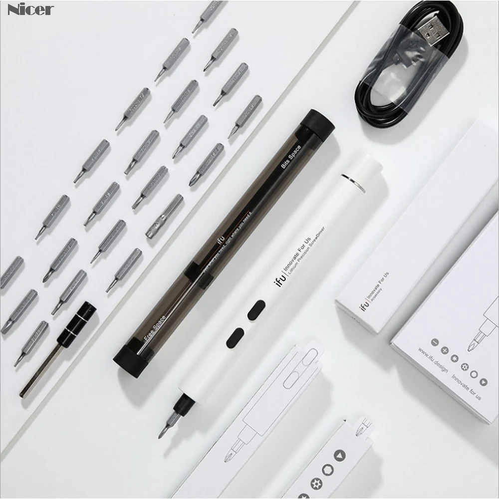 Прецизионная электрическая отвертка мини беспроводной набор USB Перезаряжаемый 22