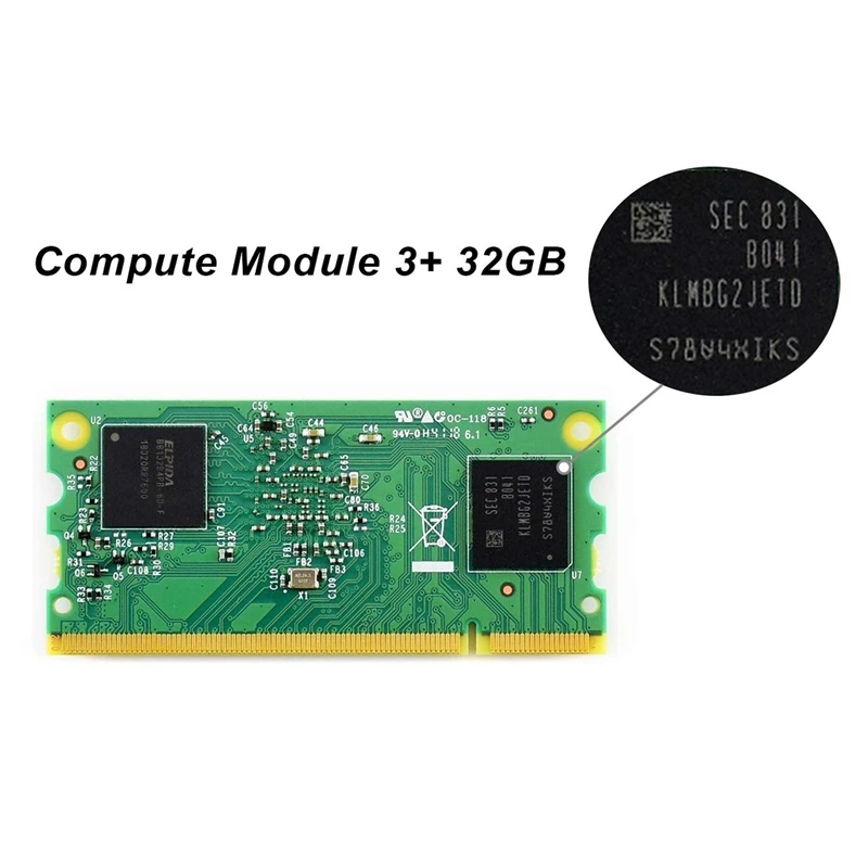 

Compute Module 3+32GB (CM3+32GB) for Raspberry Pi 3 Model B+ In A Flexible Form Factor with 32GB EMMC Flash