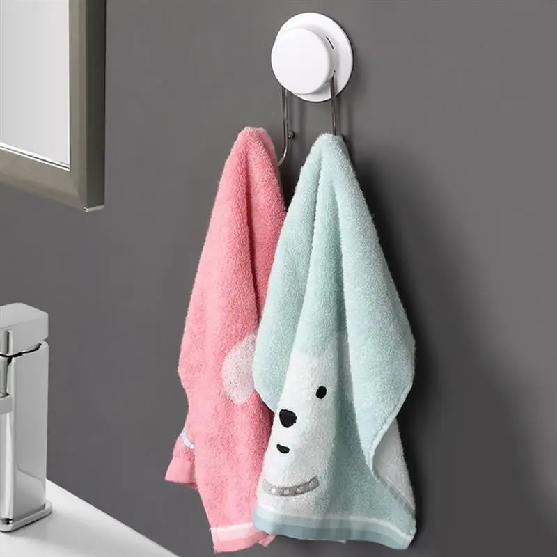 

2PCS Wall Hook Creative Suction Double Hook Hanger Bath Towel Holder Robe Hook