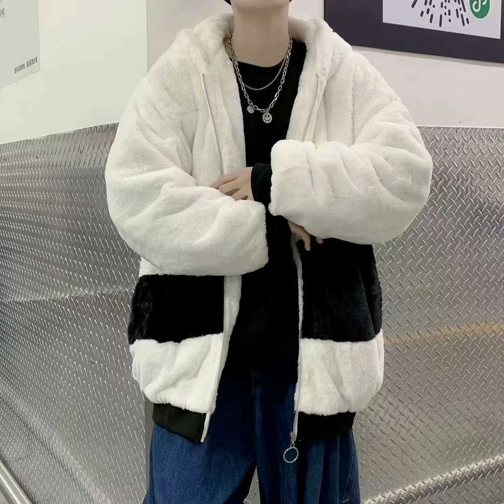 Куртка шерпа мужская зимняя флисовая толстая теплая куртка с капюшоном