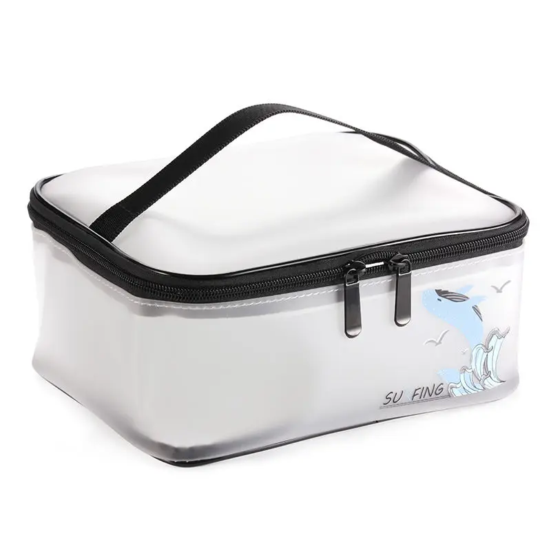 

Makeup Bag Simplicity Transparent Matte Portable Cosmetic High Capacity Wash Bag