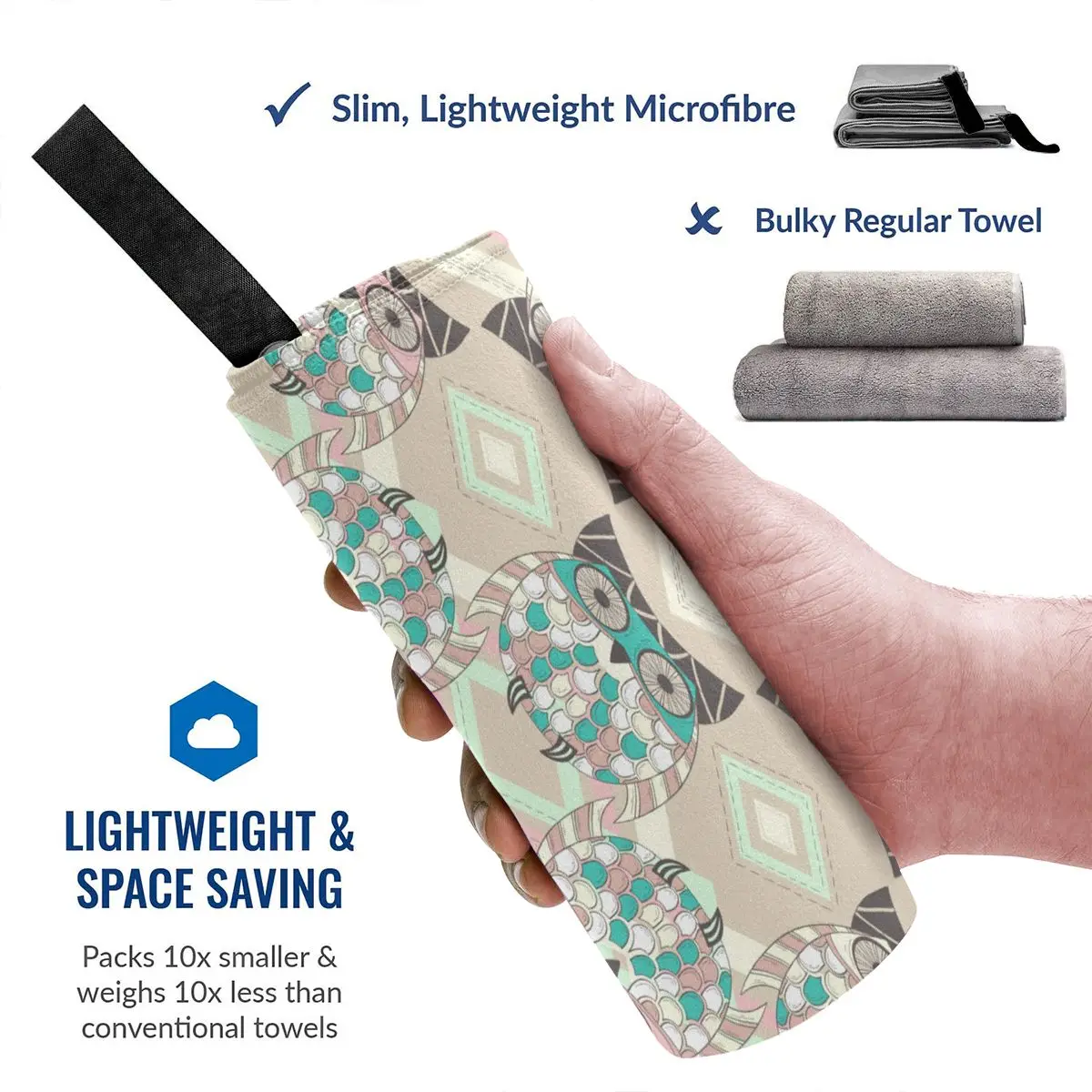 Банное полотенце с рисунком милой Совы родными элементами банное ночное платье