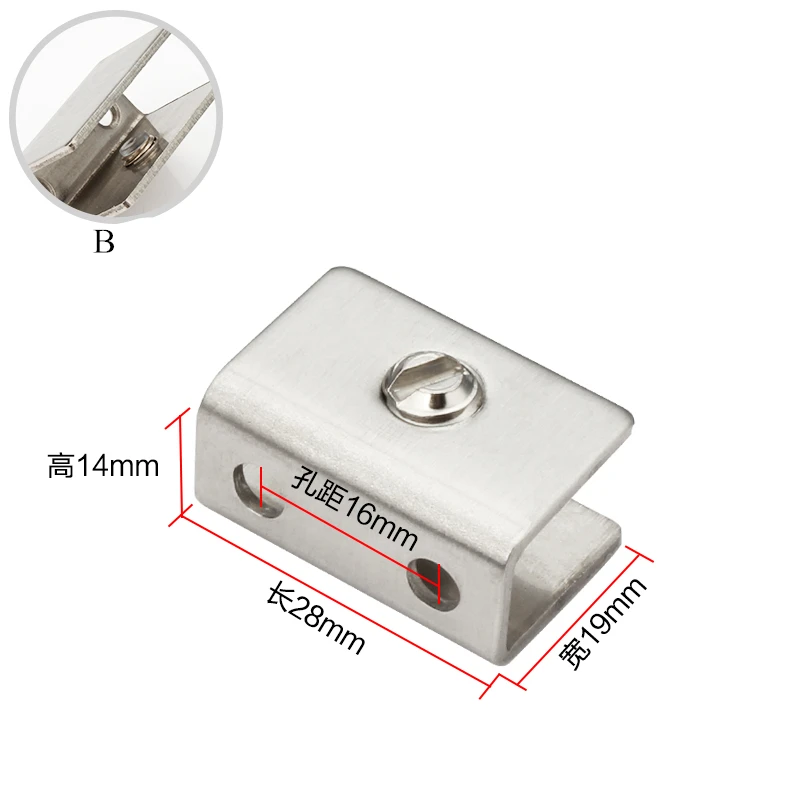 2 шт. стеклянные зажимы из нержавеющей стали фиксированные кронштейны настенные