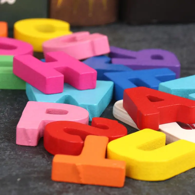 

Wooden Puzzle with Colorful Letters/Numbers Childhood Early Educational Toys