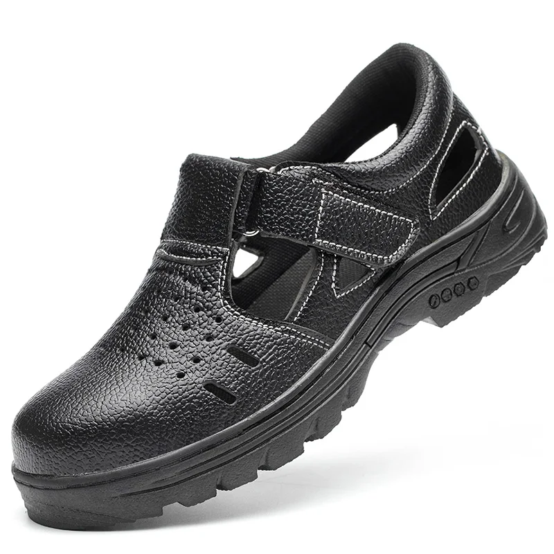 

New summer male labor insurance sandals anti-smashing and anti-piercing steel toe cap breathable safety shoes